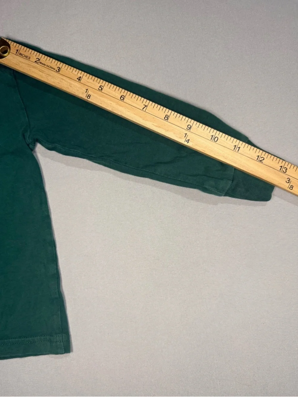 Polo Ralph Lauren 3T Unisex Kids Big Bear Long Sleeve Cotton Green Shirt Preppy